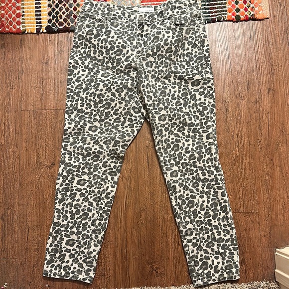 Loft grey leopard skinny jeans size 10/30 - Picture 1 of 3